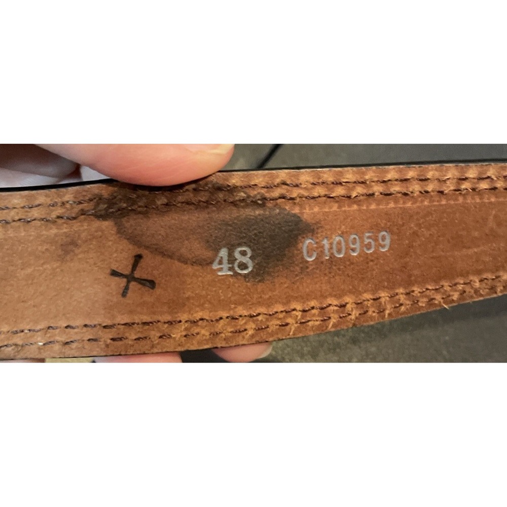 Justin Womens Belt Chukka 48 C10959 Brown Leather Contrast Stitch Western Rodeo - Picture 4 of 6